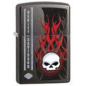 فندک-Zippo-Harley-Davidson-Skull-Gray-Dusk