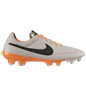 کفش-فوتبال-سفید-نارنجی-Nike-tiempo